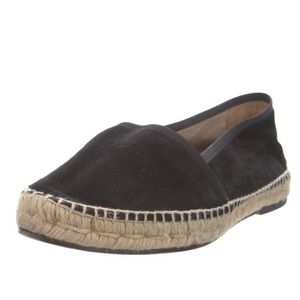 Stuart Weitzman black suede and jute espadrilles